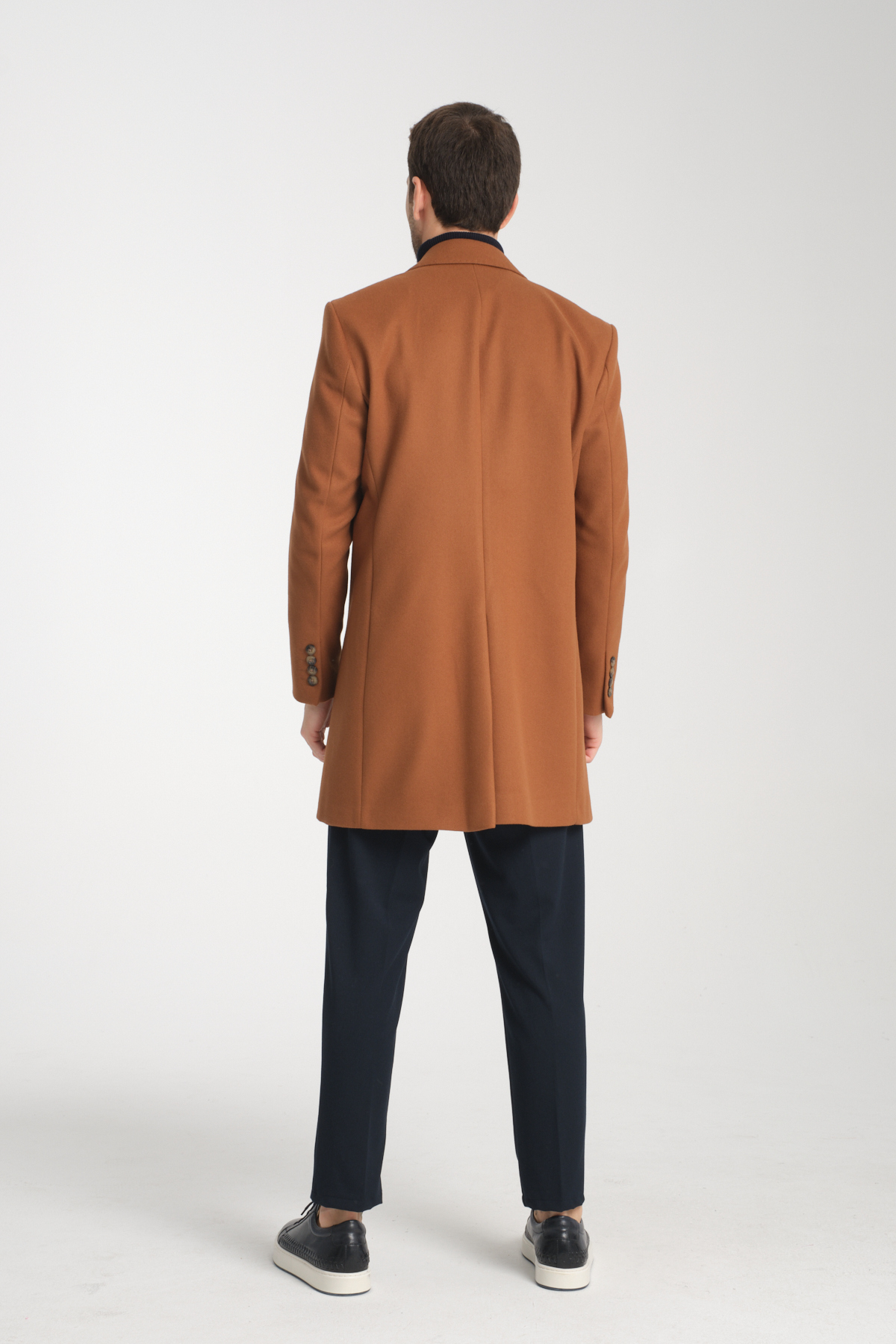Frappoli  Standart Fit Erkek Kalın Kruvaze Kaban-palto - Görsel 6