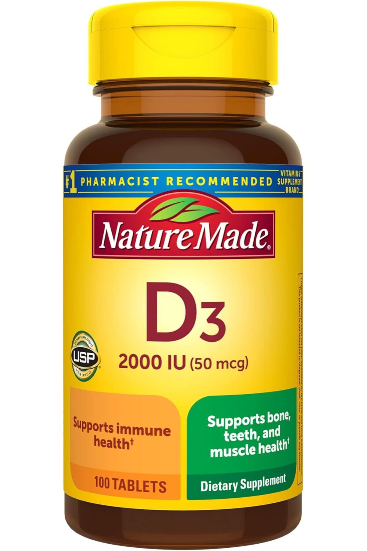 Nature Made Vitamin D3 2000 IU 100 Tablet