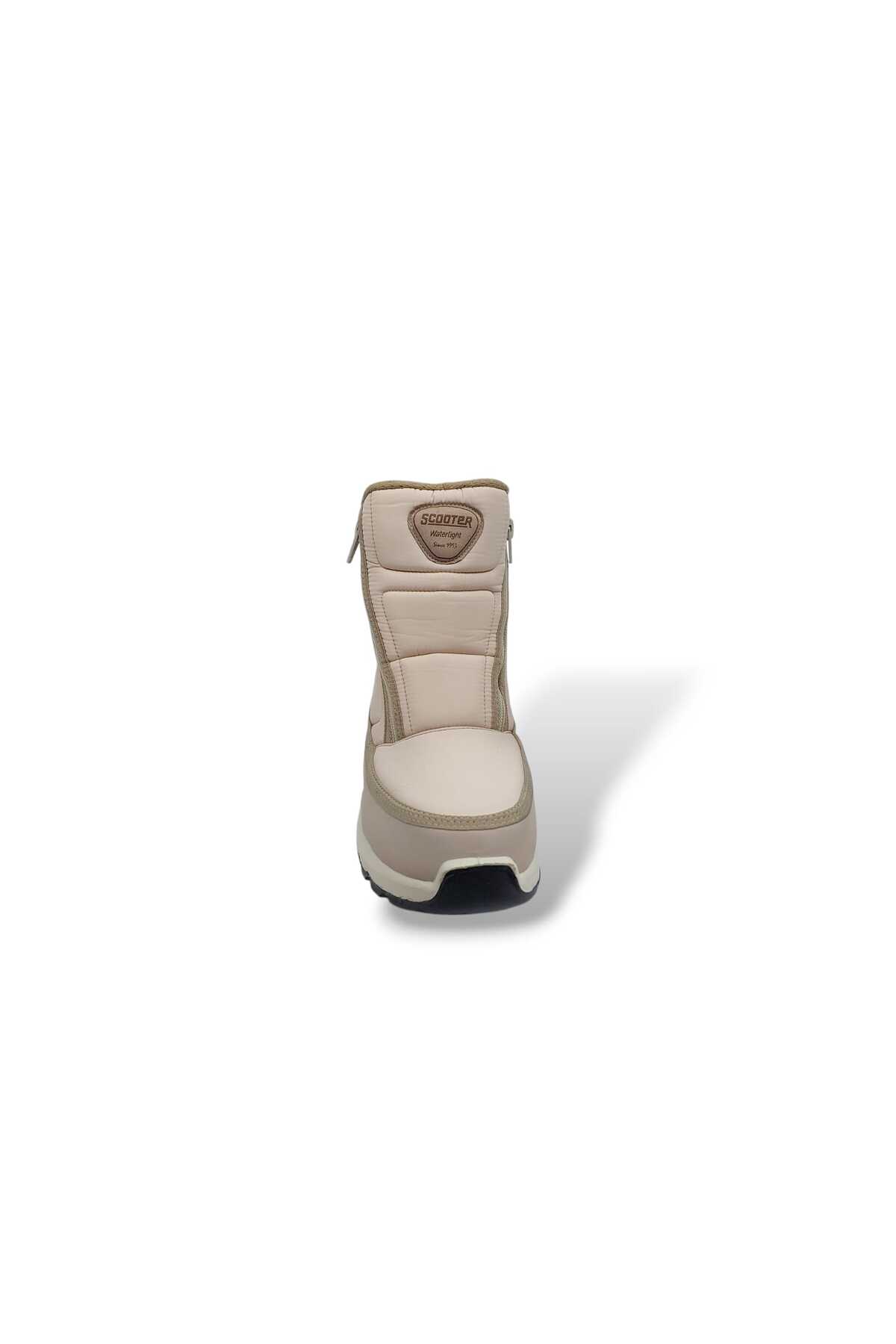 Scooter 7449 Kadın Krem Fermuarlı Su Geçirmez ( Watertight ) Kar Botu görsel 5