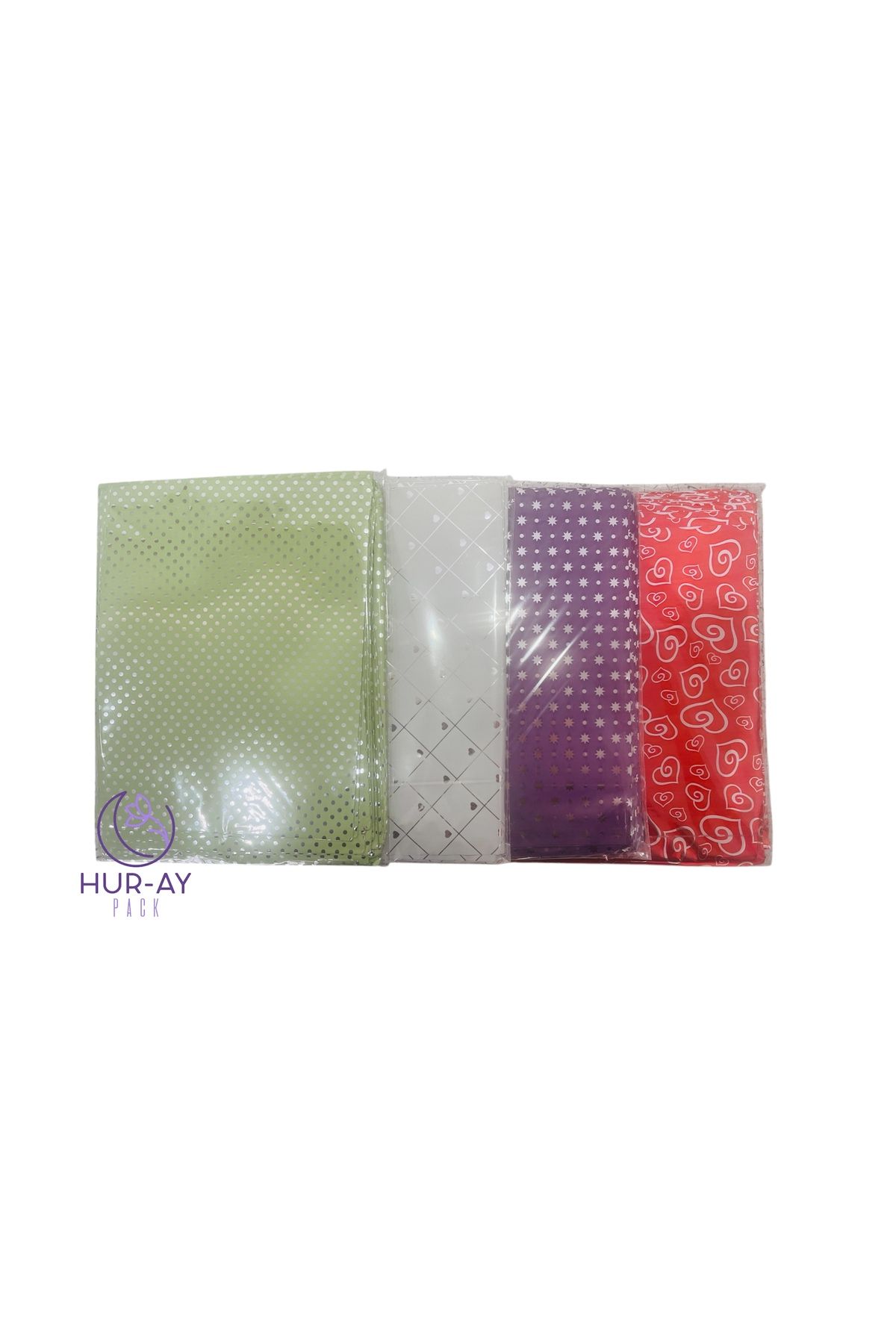 HUR-AY PACK 15x25 Cm - 50 Buc. - Pachet Cadou Cu Bandă - Adeziv Metalizat Cu Bandă - One Size