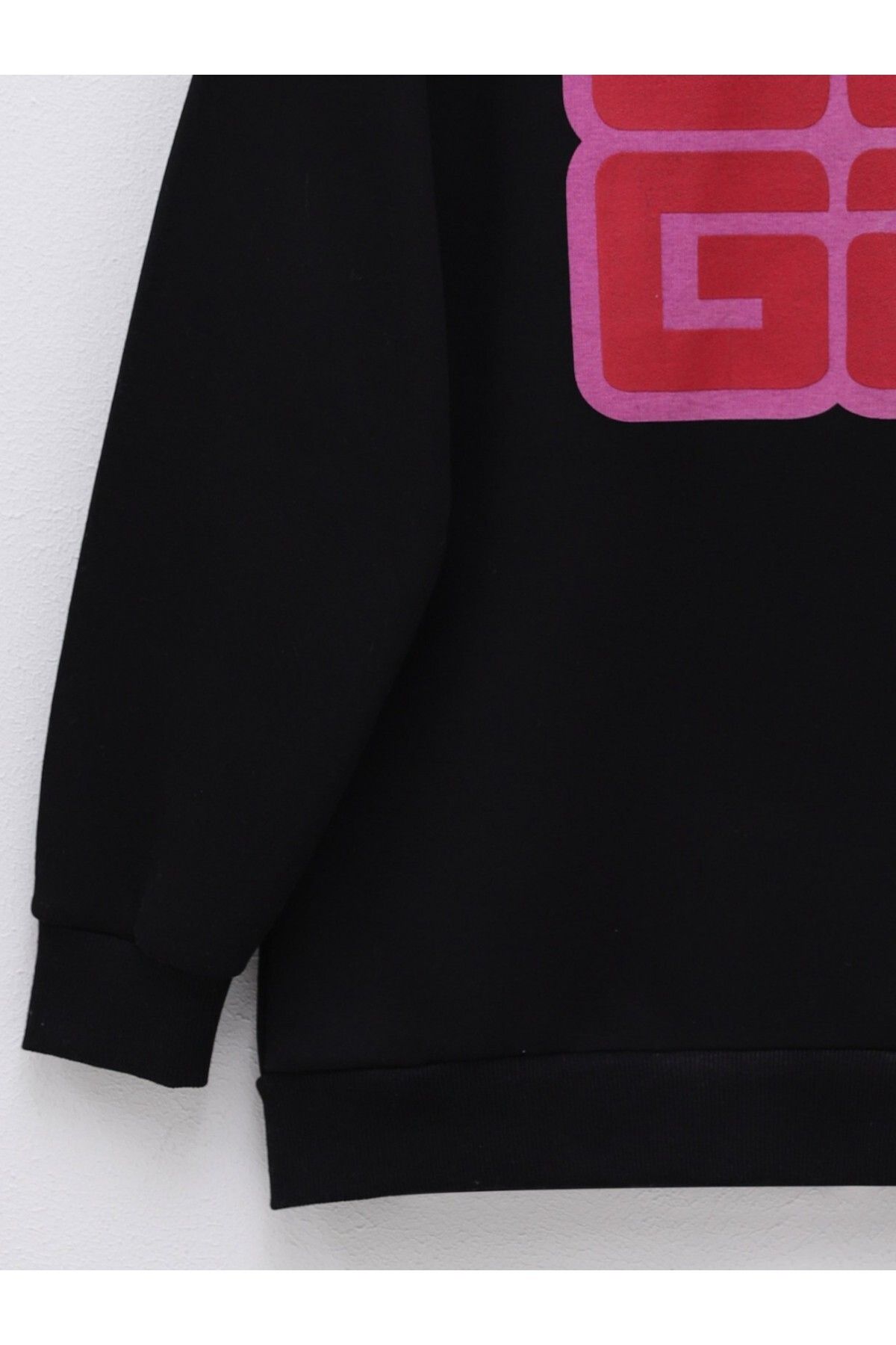 Modamorfo-Sweatshirt mit Rundhalsausschnitt und Buchstabendruck – Schwarz 3