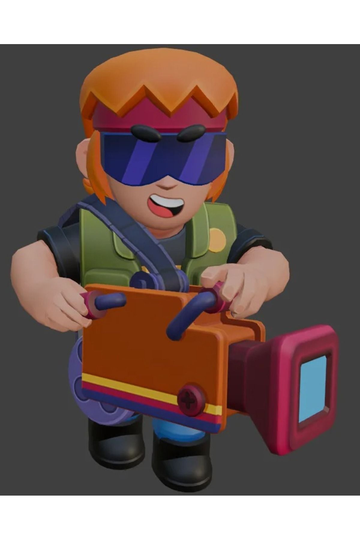 Giftbox3d BRAWL STARS BUSTER KARAKTER FİGÜRÜ 20 CM