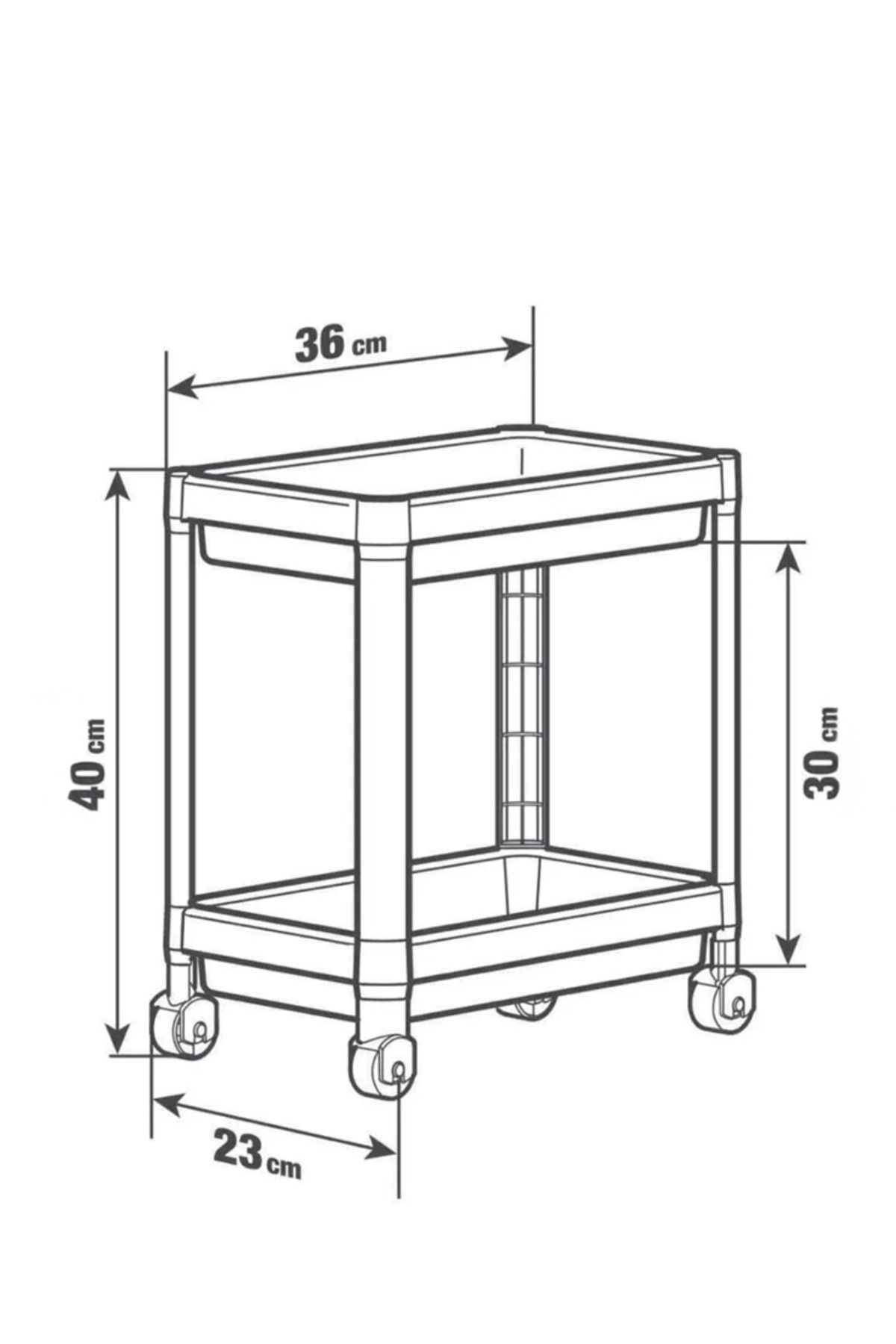 linmetal-2-Tier Organizer Shelf with Wheels, Kitchen Counter, under Sink and Detergent Holder 5