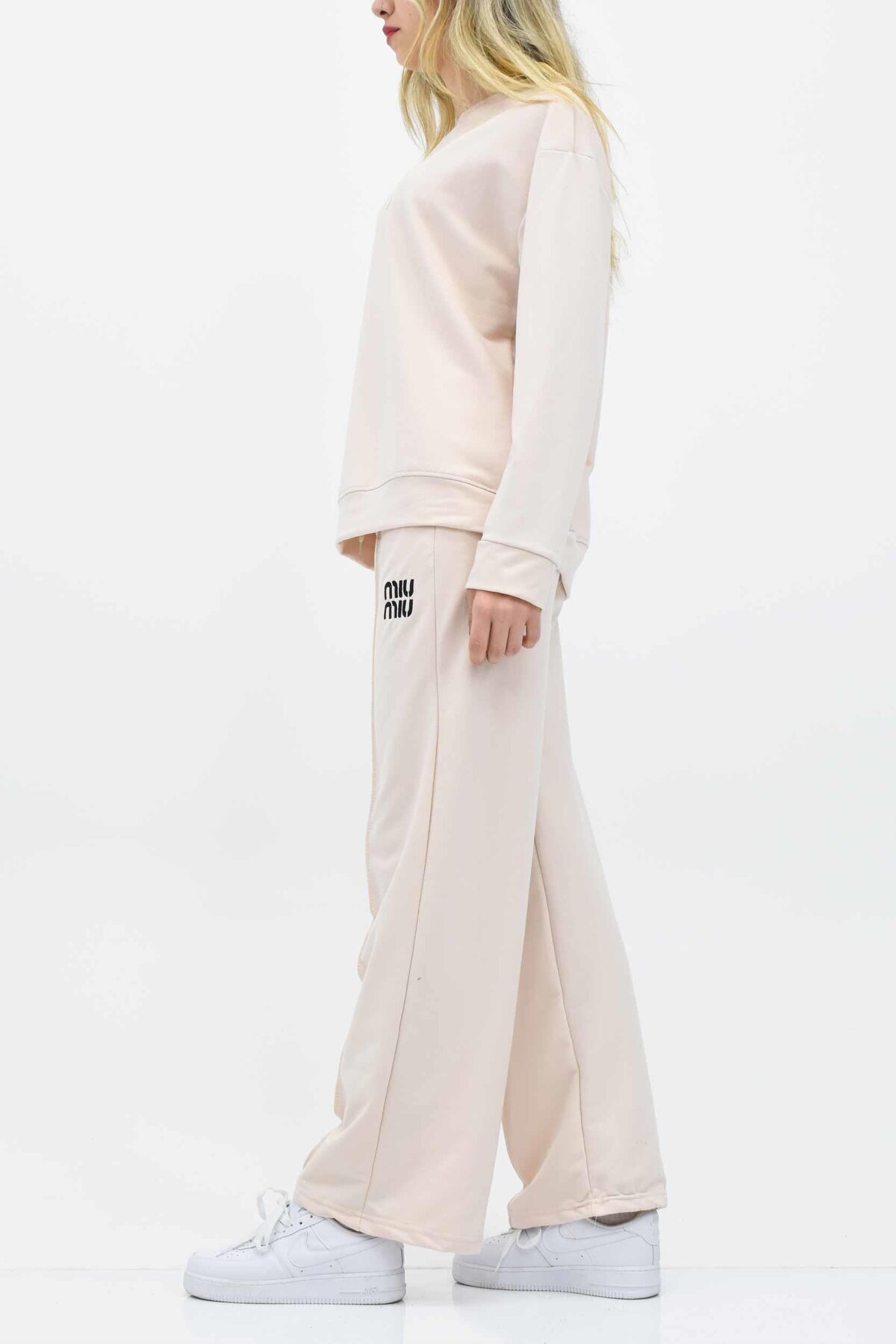 birizmoda-Two Yarn Grass Tracksuit Set - Ecru 2