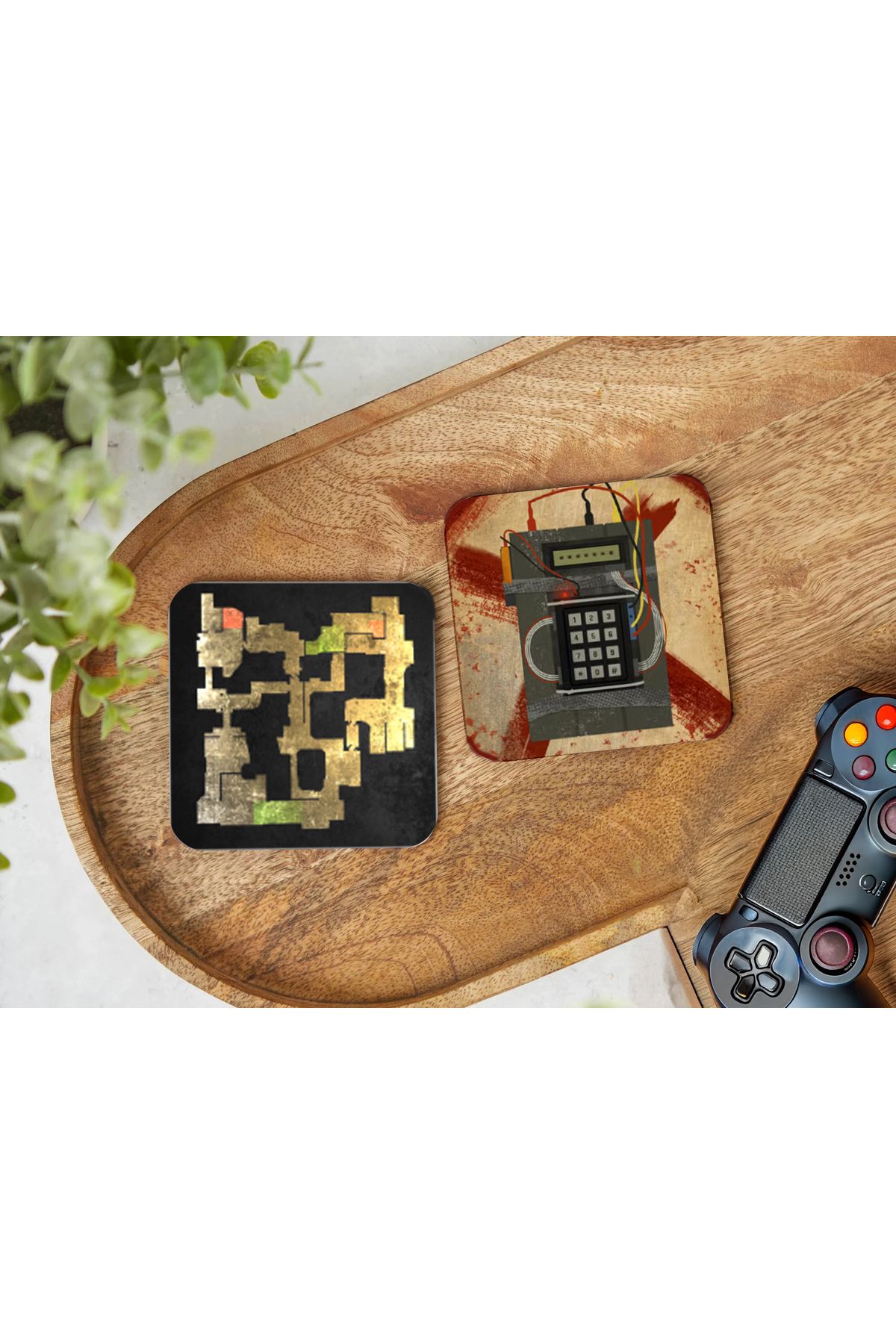 arslart-Workshop Counter-Strike Themed Wooden Coasters Set of 4 (10X10 cm) 2