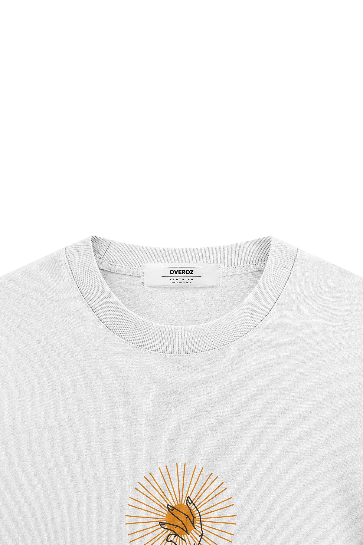 Overoz-Λευκό μπλουζάκι Unisex Oversize Minimal Back Printed Oversize Written Unisex 1329 5