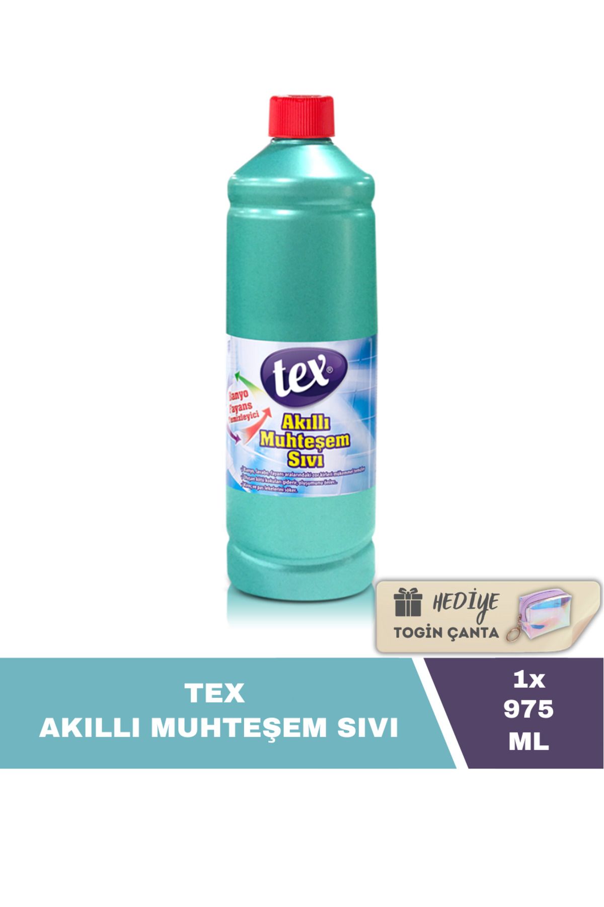 Tex Akıllı Muhteşem Sıvı 975 ML X1 Adet + Hediye Togin Çanta