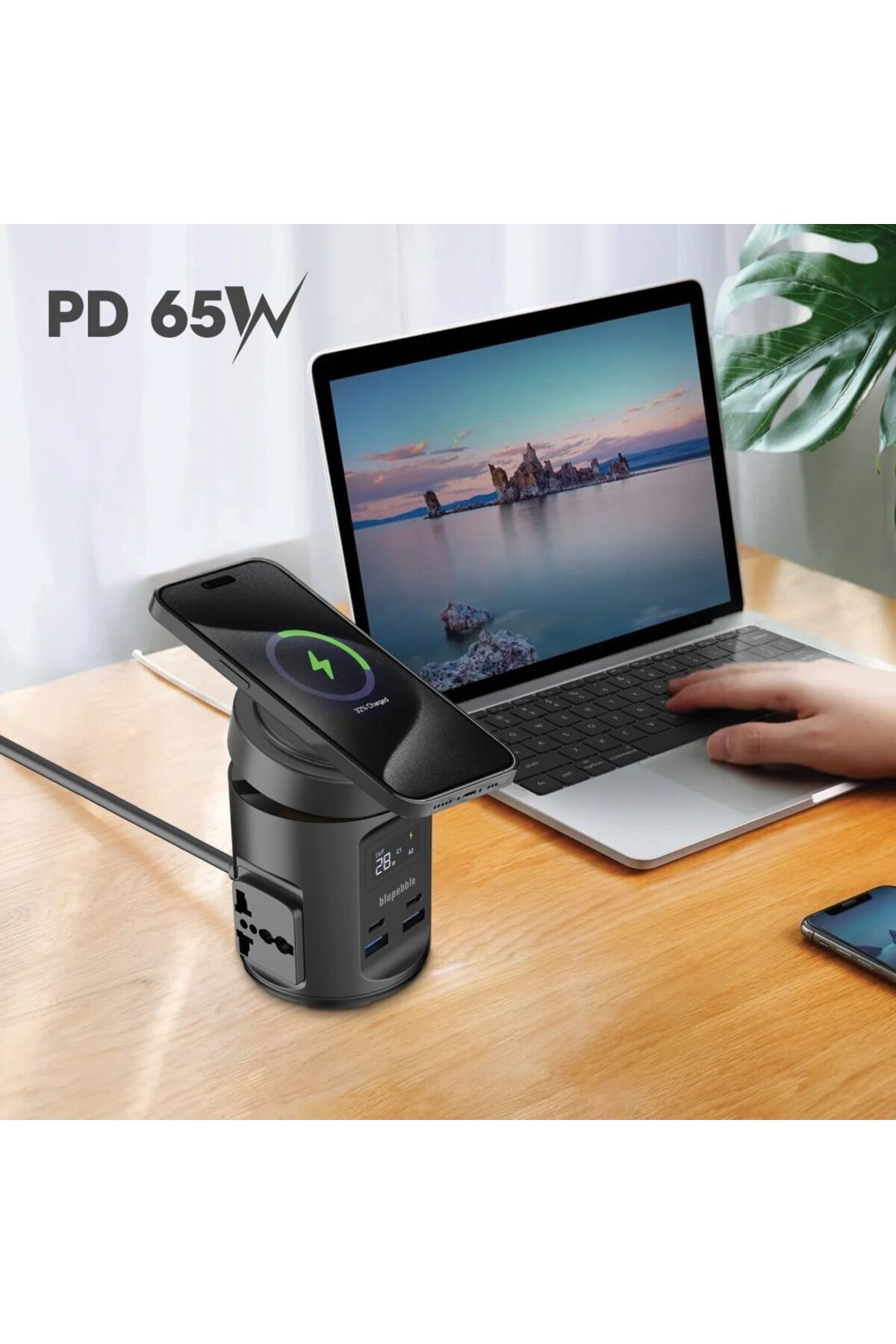 BLUPEBBLE-Magpod Hub USB-A QC3.0 Two Universal Sockets 2