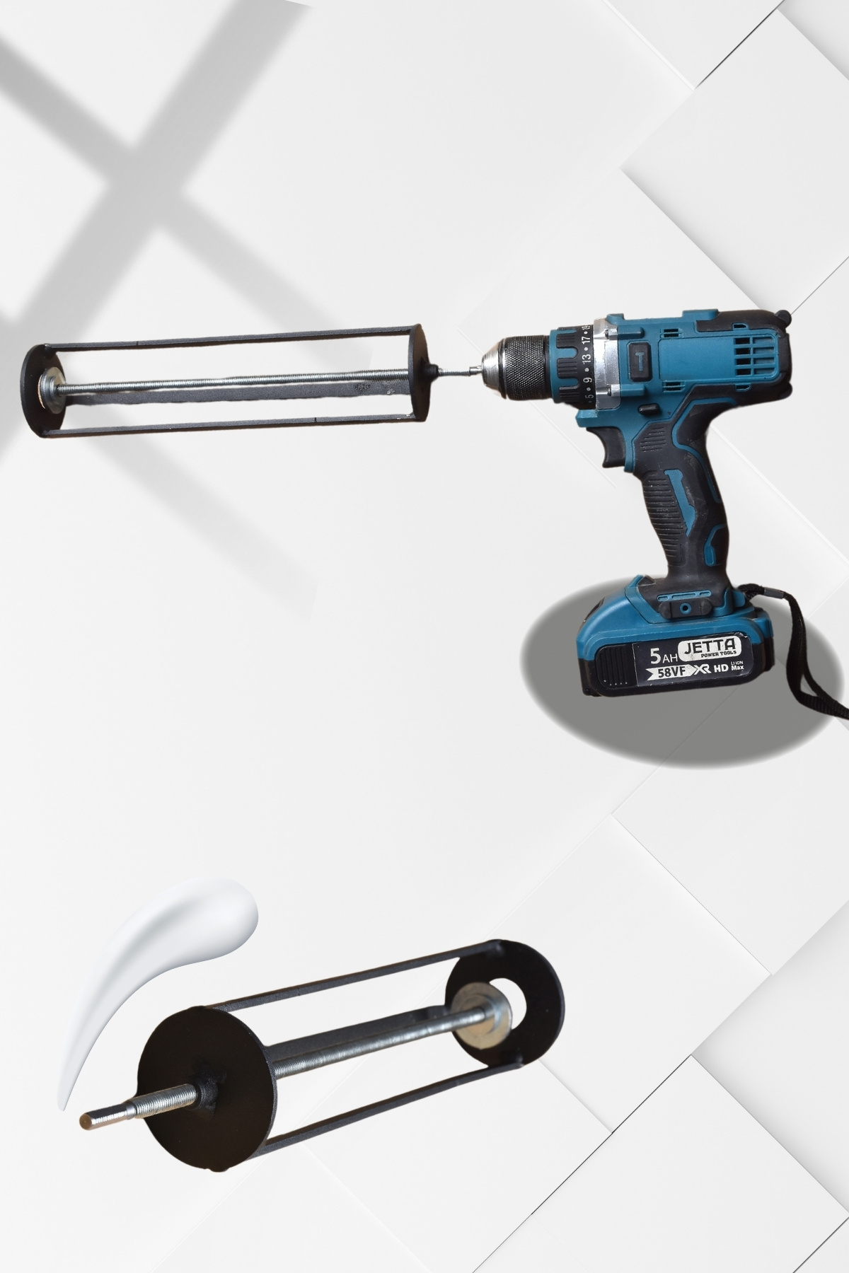 pratikmen Matkap Uyumlu Hassas Silikon Sıkma Tabancası Siyah