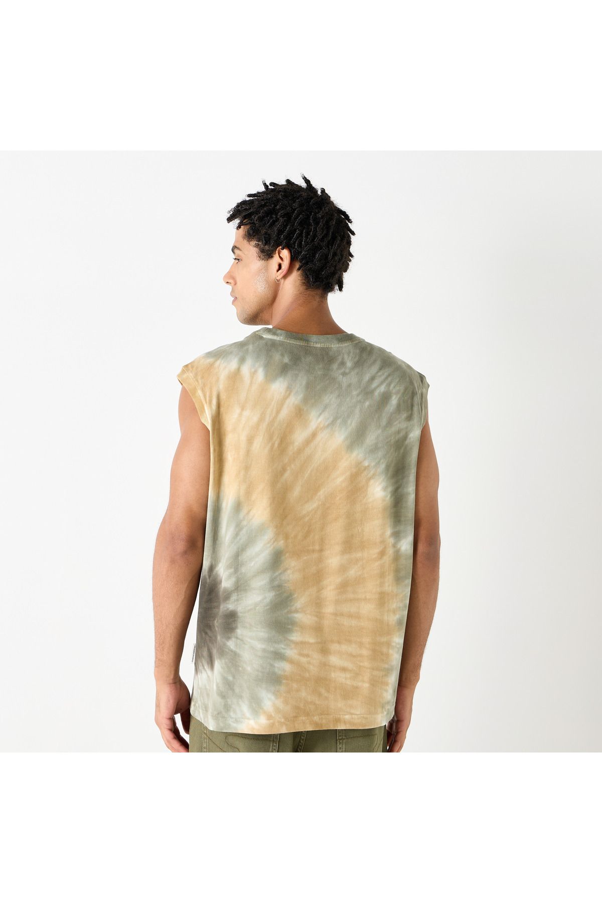 Lee Cooper-Tie-dye Print Oversized Sleeveless T-shirt 3