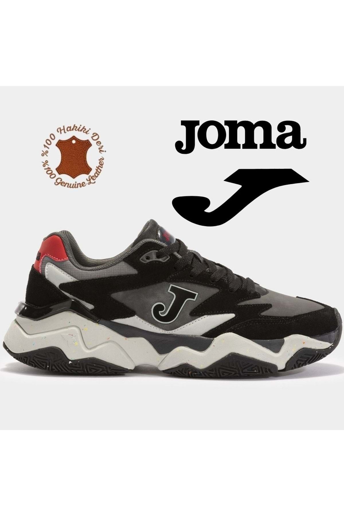 Kids Club Shoes Joma C-1400 Hakiki Deri Sneaker Unisex Spor Ayakkabı SİYAH