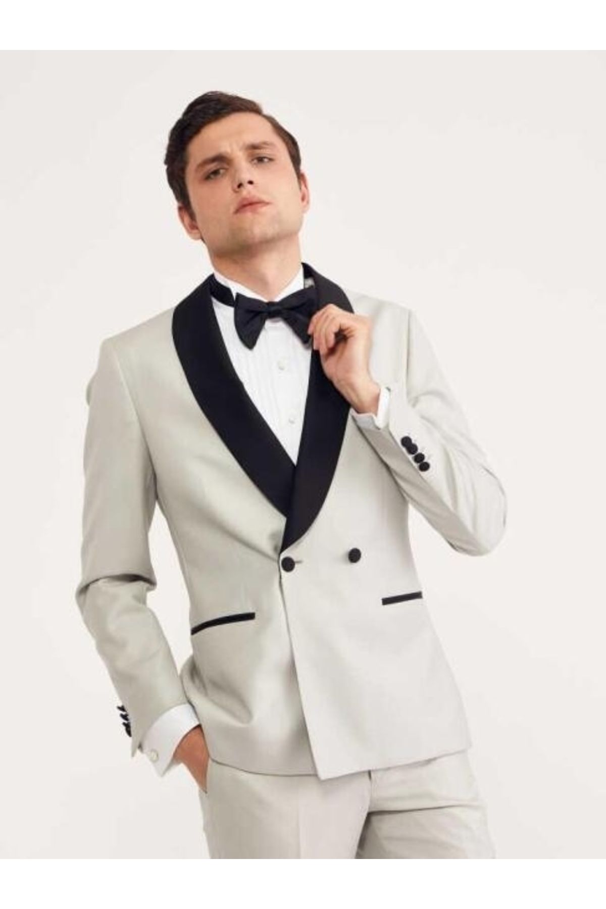 اسموکینگ نود مردانه SLIM FIT 6 DROP اورجینال Bisse