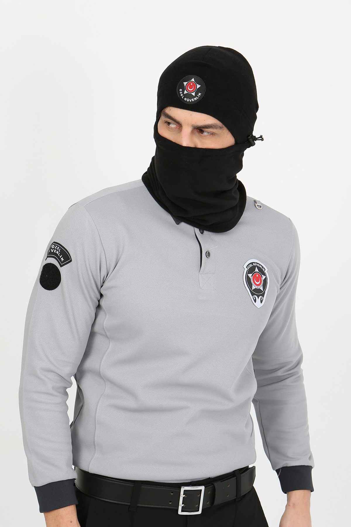 ModaCanel Özel Güvenlik Siyah Armalı Polar Bere ve Polar Boyunluk Takım (Bere-Boyunluk Takım) görsel 4