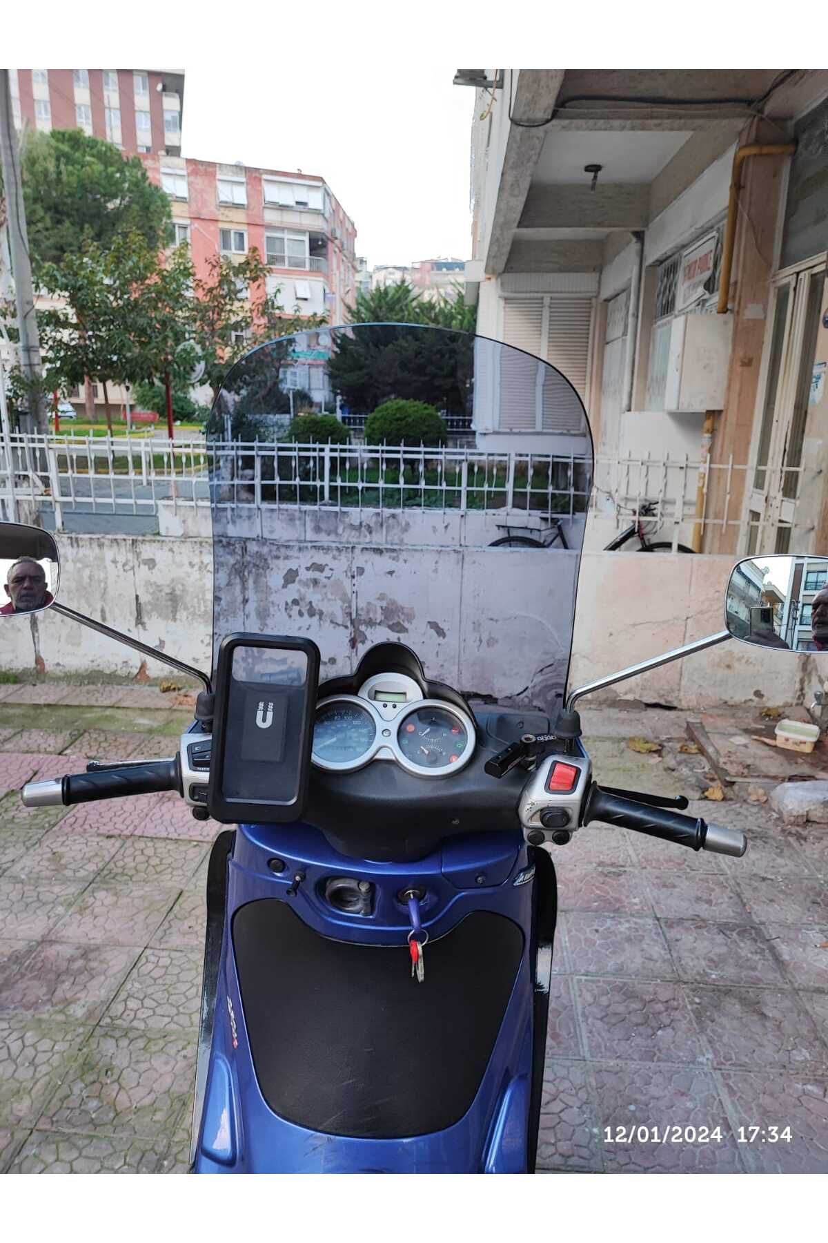 Piaggio Beverly 250 Siperlik Ön Cam 2005 2007 Model 44cm Füme Renkli 4mm