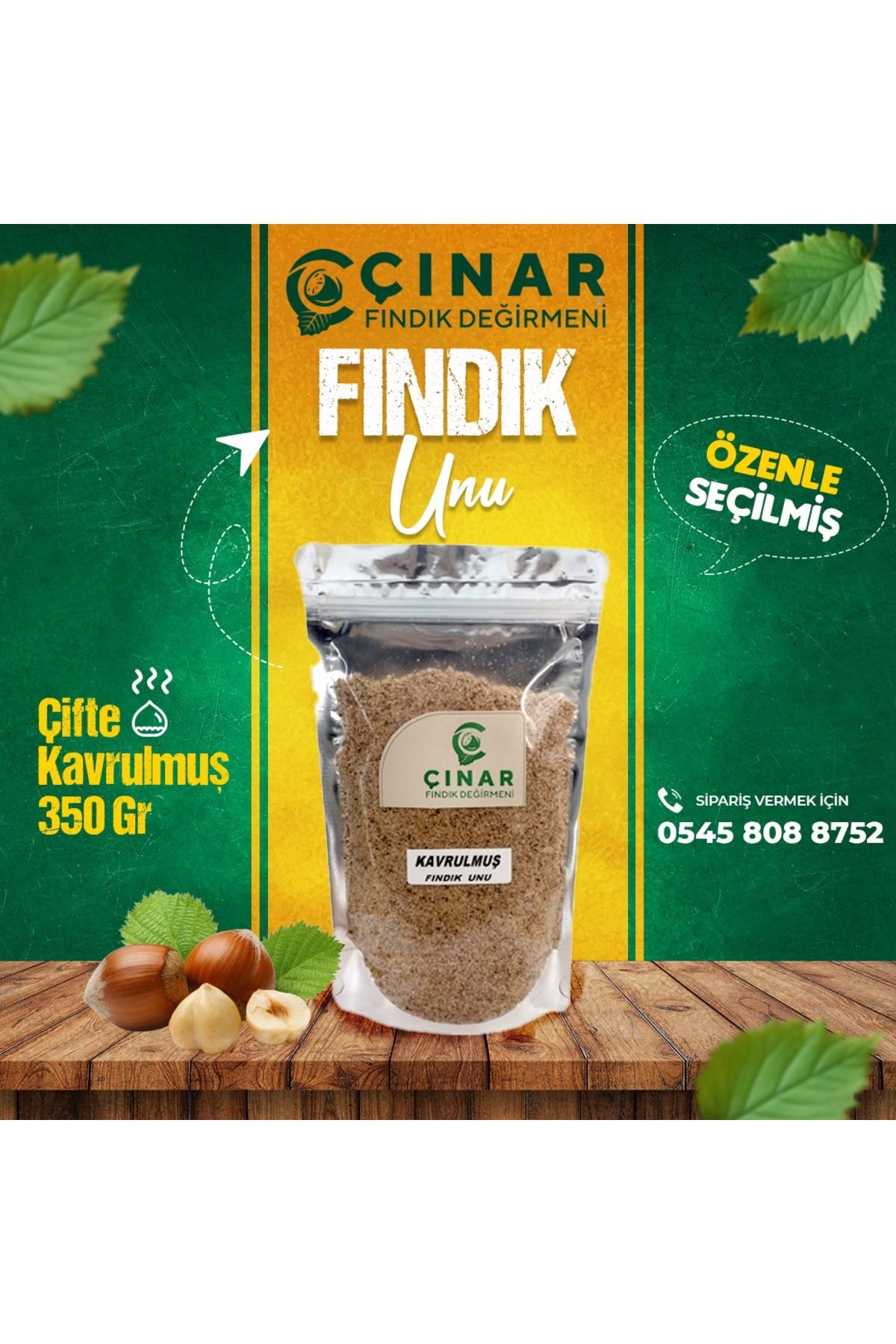 Çınar KAVRULMUŞ FINDIK UNU 350 GR