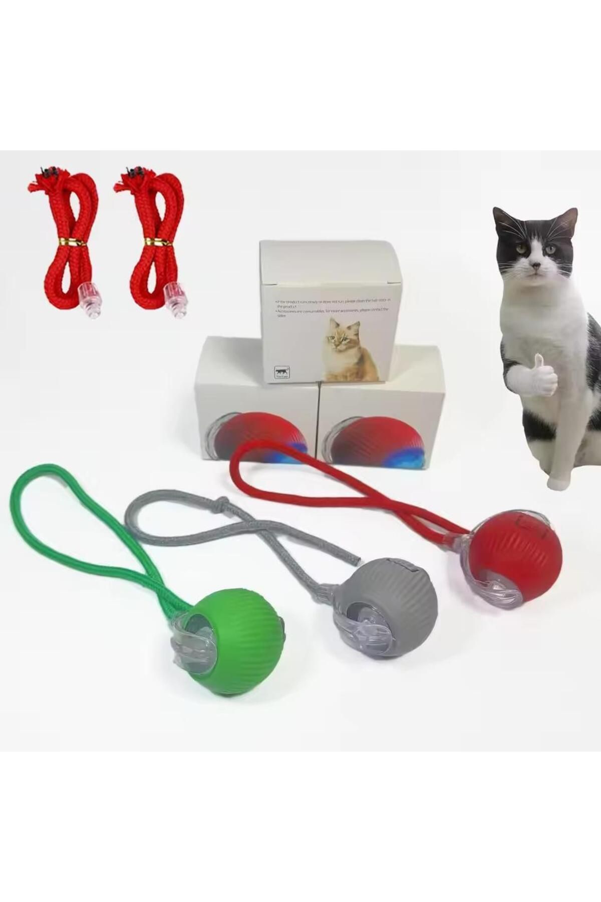 Busstier-Smart Cat Toy, USB Charging, Led Light, 3 Modes, Automatic Rolling Ball 7