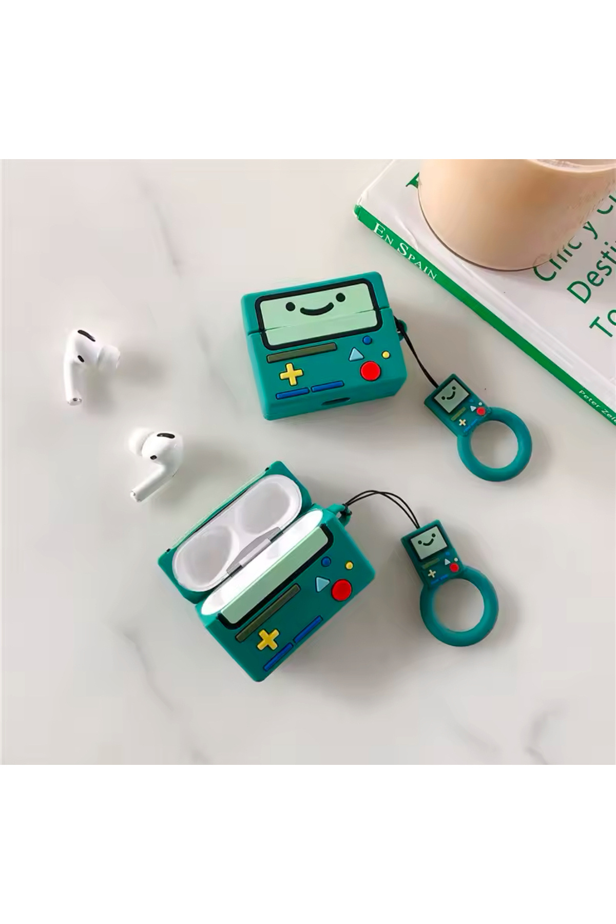 MYWORLD-سماعات ايربودز 4. حافظة Airpods منقوشة متوافقة مع الجيل 4