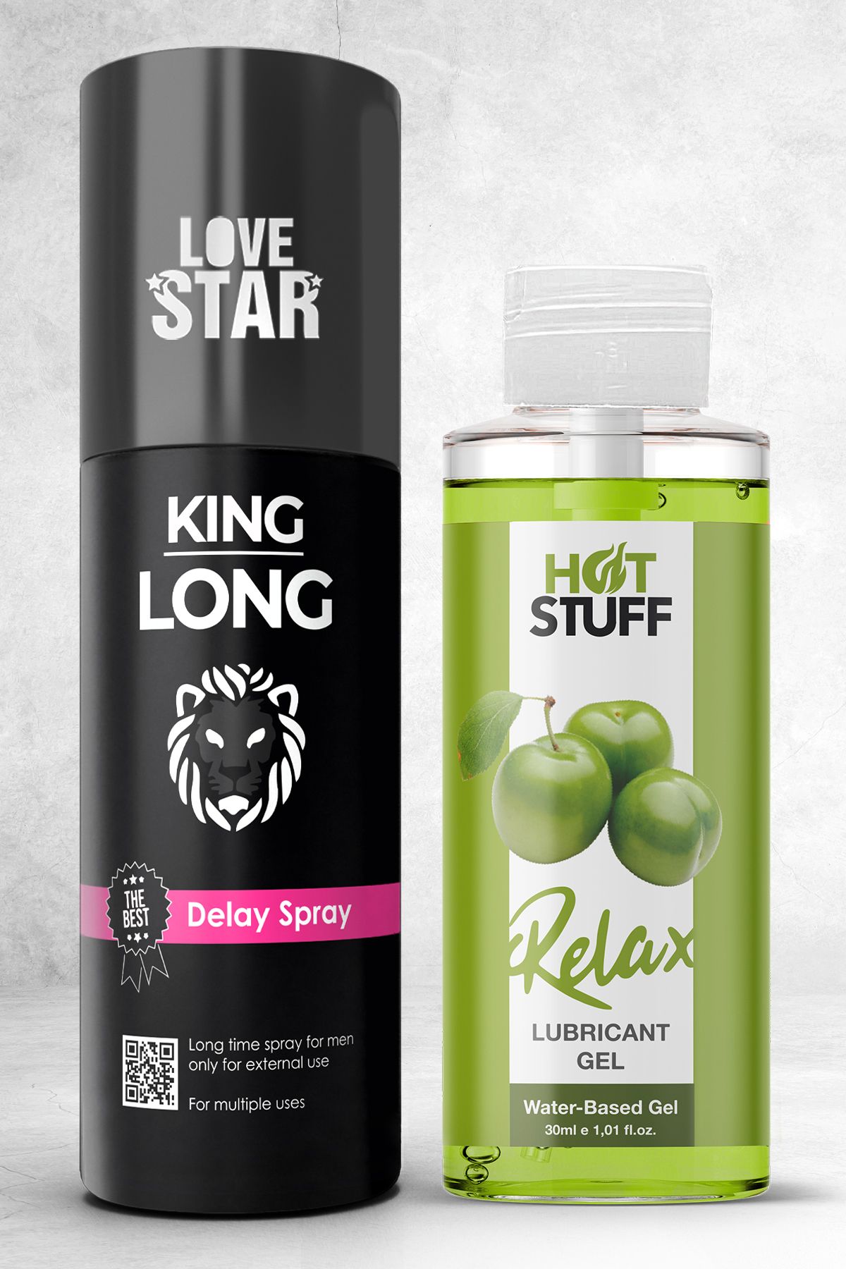 Love Star Geciktiricili Premium Sprey ve 30ml Erikli Kayganalştırıcı Jel