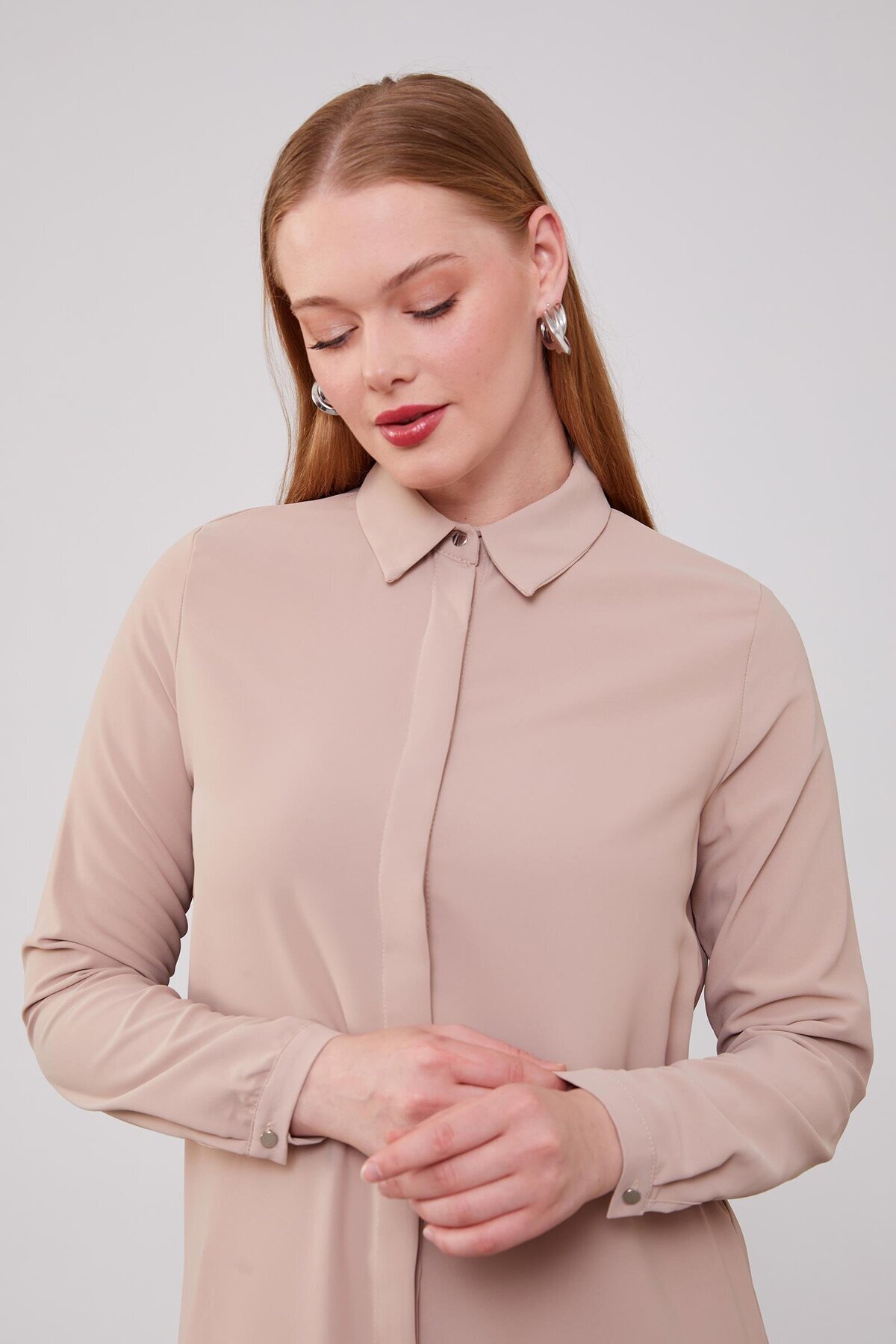 Levidor-K.Beige Chiffon Tunic 3