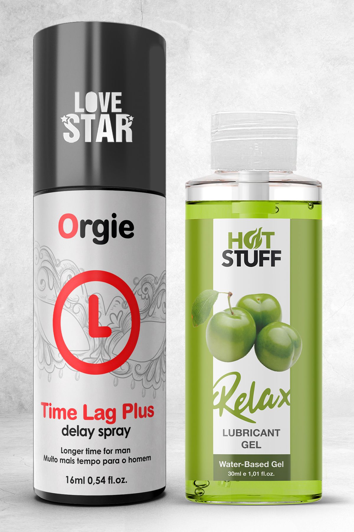 Love Star Pluss Geciktiricili Sprey Avrupa'dan İthal ve 30ml Erikli Kayganlaştırıcı Jel