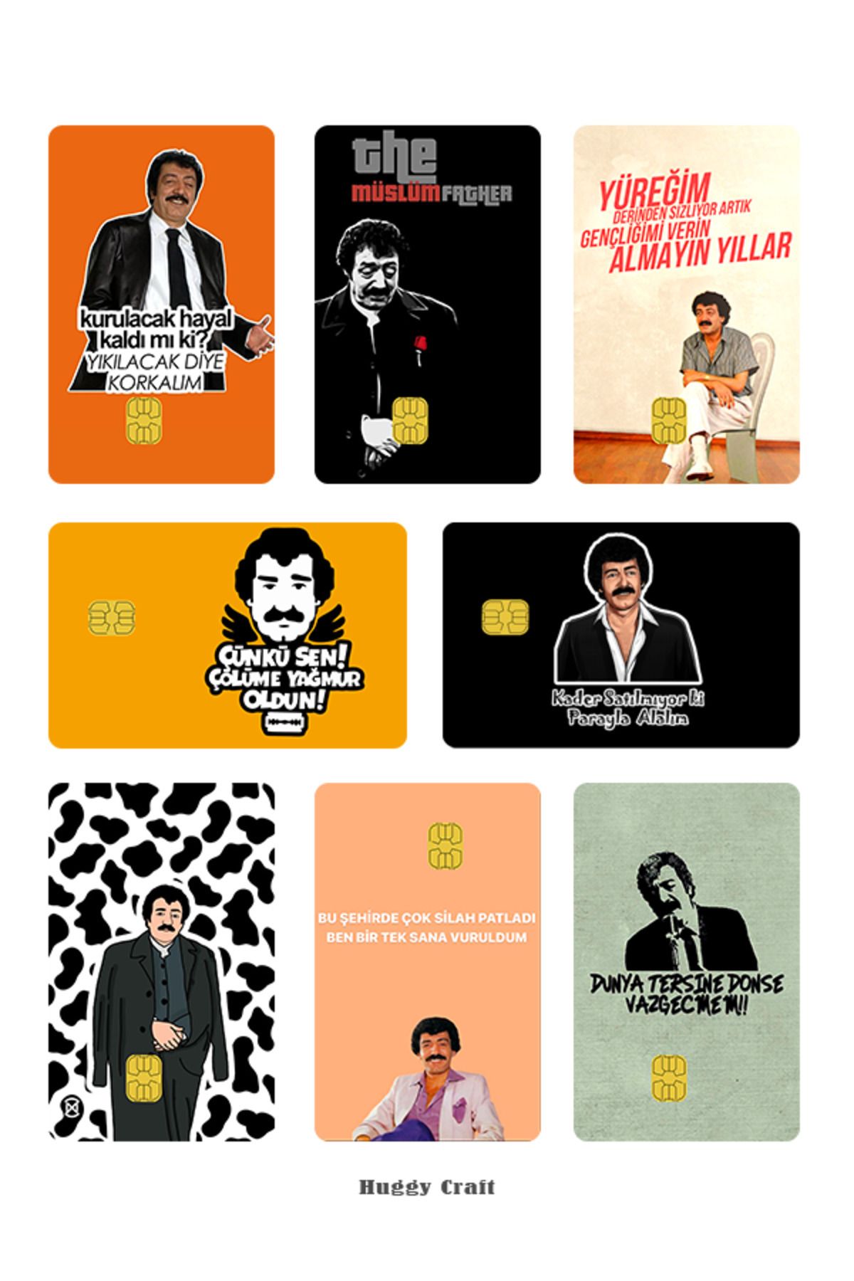 Huggy Craft-Müslüm Baba Favourite Card Covering Set of 8 (High Quality) 1