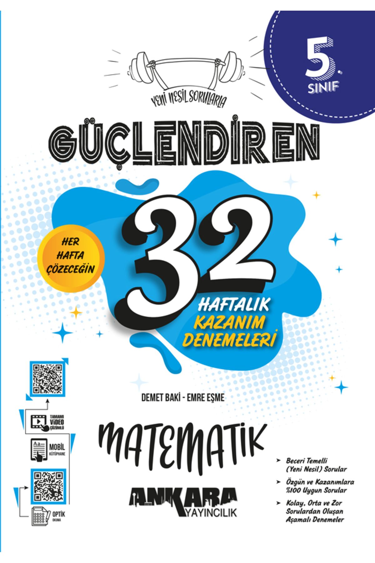 Kırtasiye seti ve Ankara Yayıncılık 5. Sınıf Güçlendiren 32 Haftalık Matematik Kazanım Denemeleri Kırtasiye seti ve Ankara Yayıncılık 5. Sınıf Güçlendiren 32 Haftalık Matematik Kazanım Denemeleri
