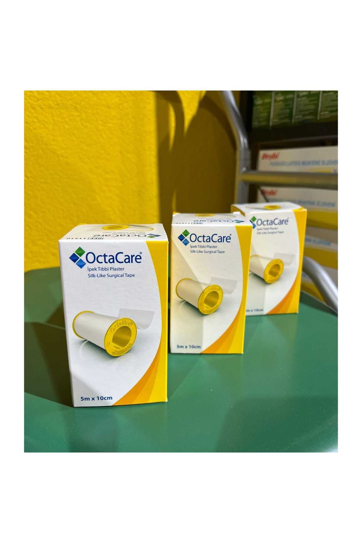 Octacare 3' LÜ PAKET OCTACARE İPEK TIBBİ PLASTER (5 m x10 cm)