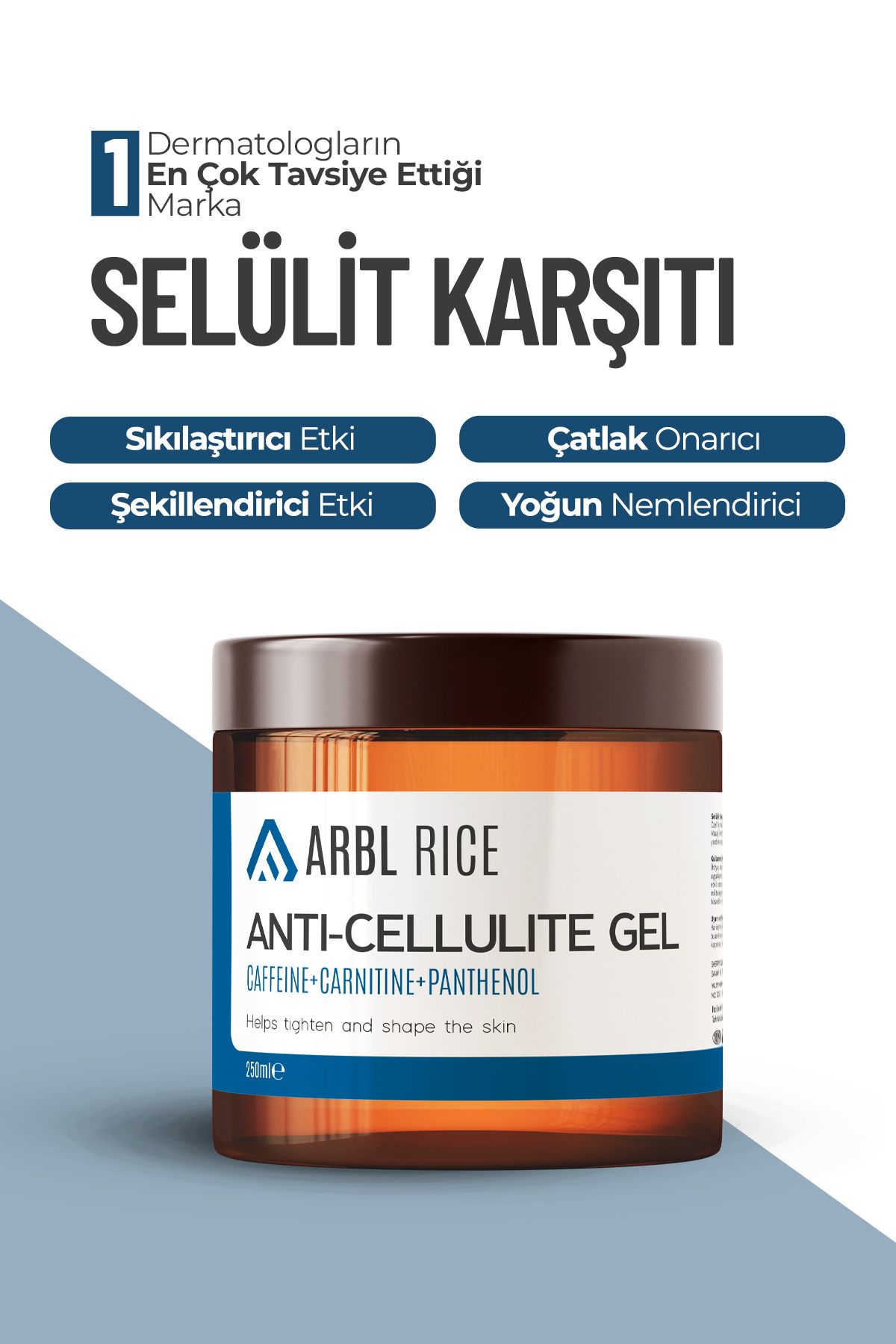 ARBLRICE Sıkılaştırıcı, Selülit Ve Çatlak Giderici Vücut Şekillendirici Jel 250 ml