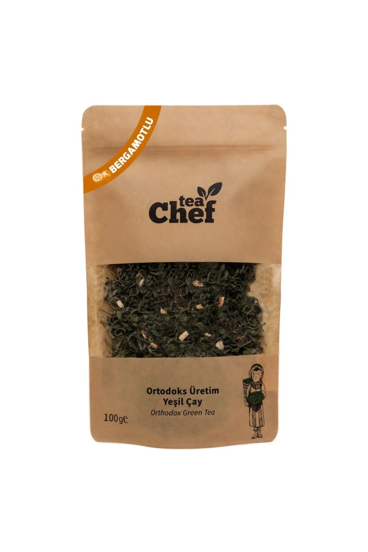 Tea Chef teaChef© Geleneksel (Ortodoks) Üretim Bergamotlu Yeşil Çay - 100 Gr, 3 Adet