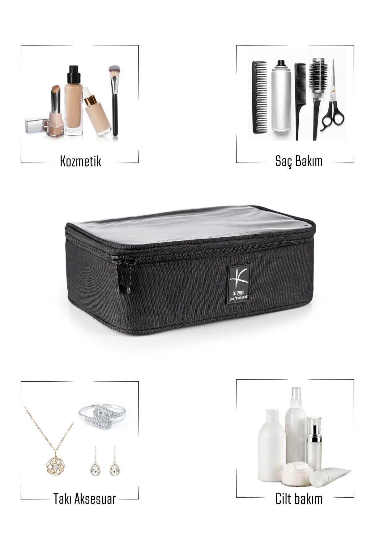 کیف لوازم آرایش زنانه | Kityuu makeupbagSET4 - تصویر 4