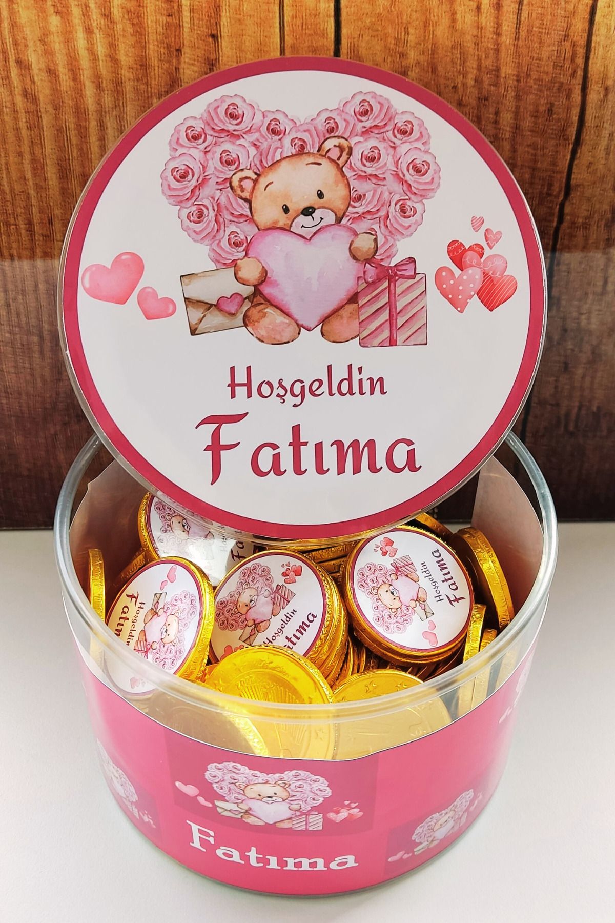afyoresel 50 Adet İsme Özel Sütlü Kokolin Çikolata