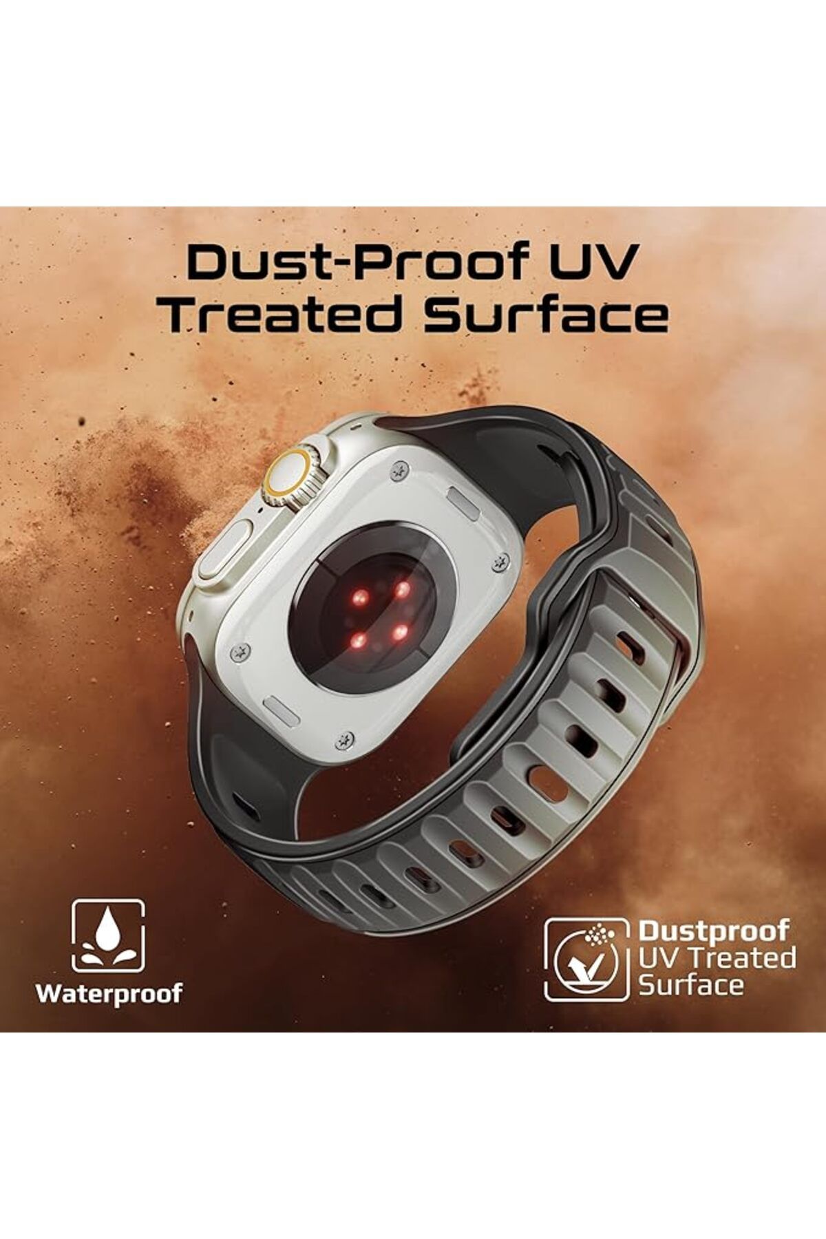 Promate-Dual-Colour Apple Watch Band with Dust-Proof UV Treated Surface 3