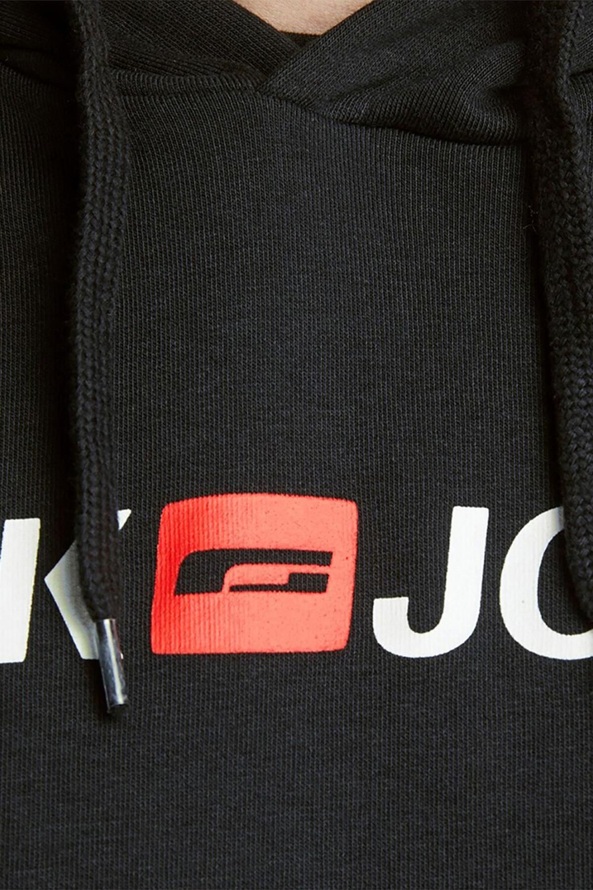 Jack & Jones-Hanorac negru pentru bărbați - 12137054   Hanorac cu logo vechi Jjecorp 4