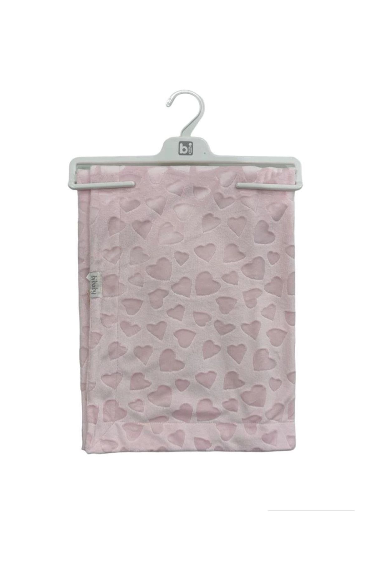 SYNOPE Çocuk Bibaby Jacquard Heart 82x90 Battaniye 64727 Pink