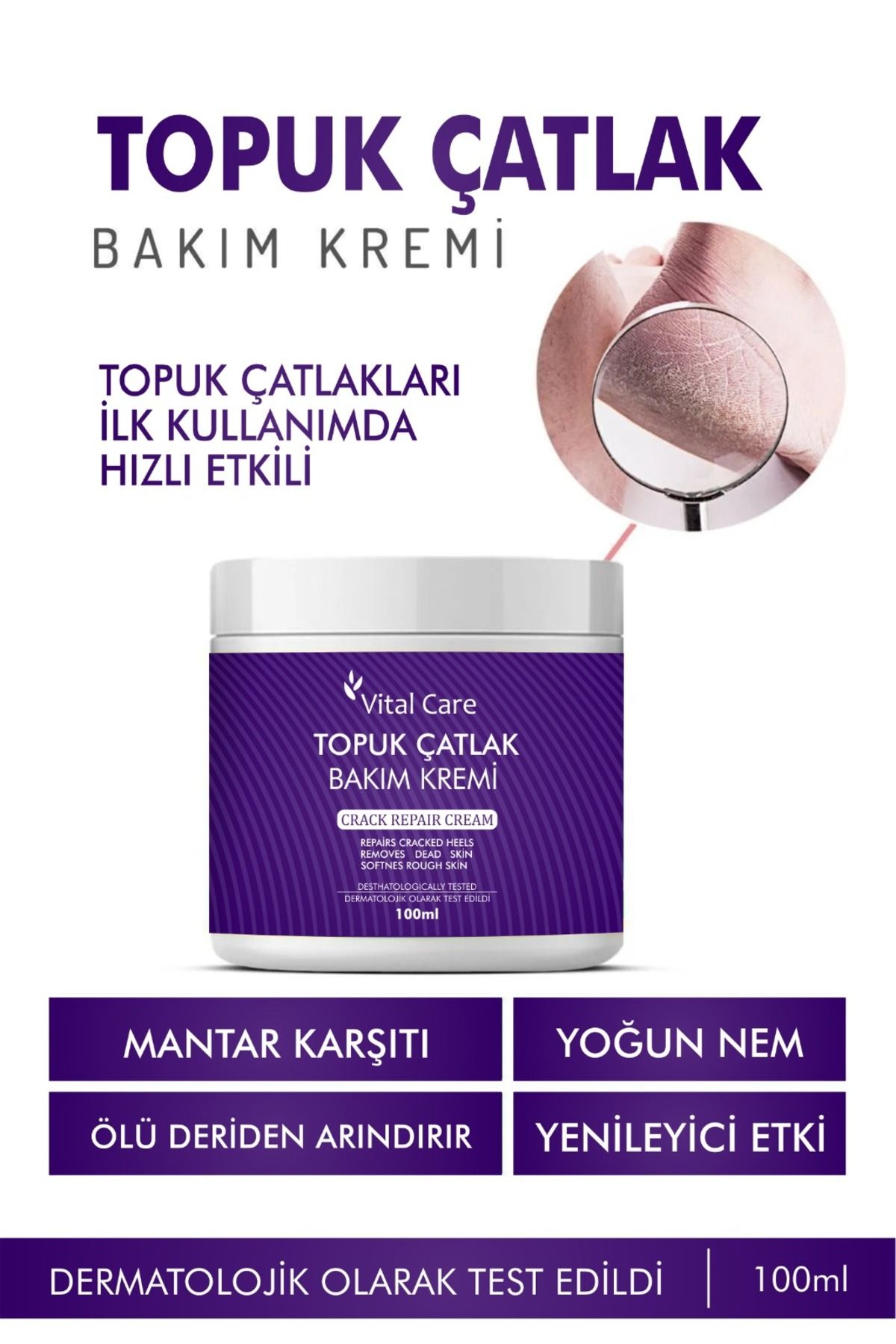 Vital care Topuk Çatlak Ve Ayak Mucizevi Bakım Kremi 150ml