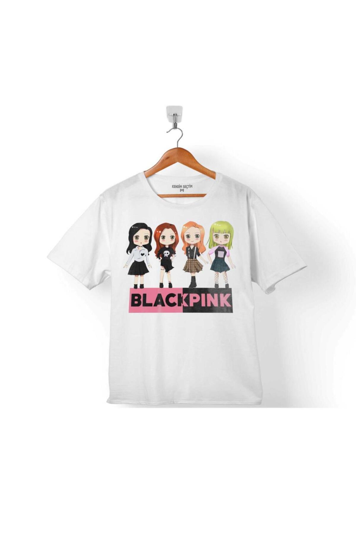 Chibi Black Pin Blackpink Music South Korea Kids T-Shirt