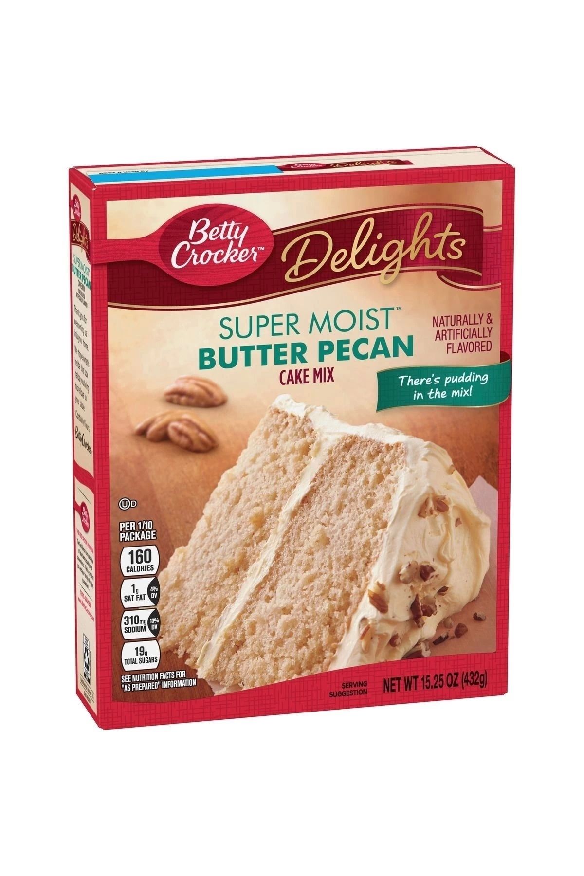 BETTY CROCKER Delights Super Moist Butter Pecan Cake Mix 375 gr