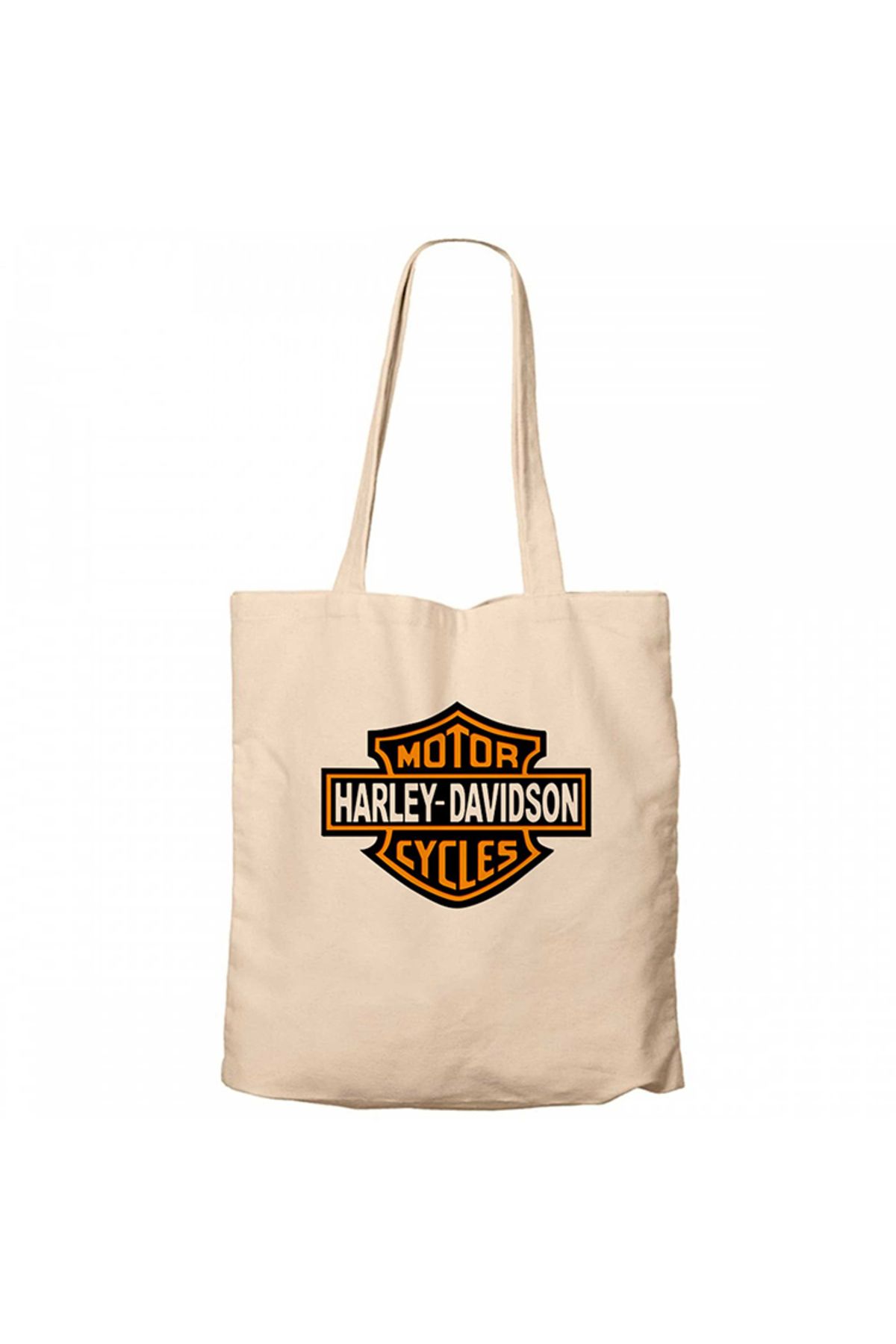 Z zepplin Harley Chopper Logo Krem Kanvas Bez Çanta