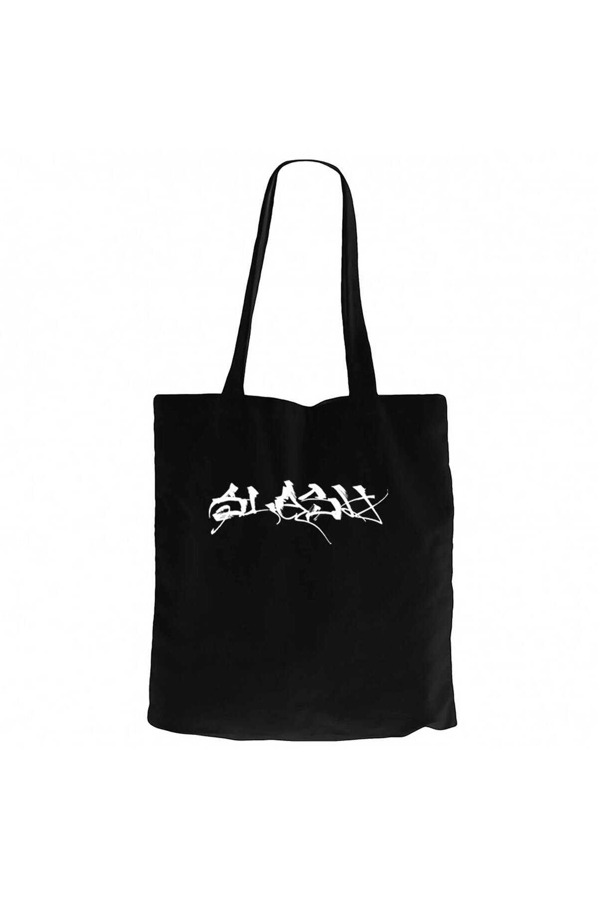 Z zepplin Slash Logo Siyah Kanvas Bez Çanta