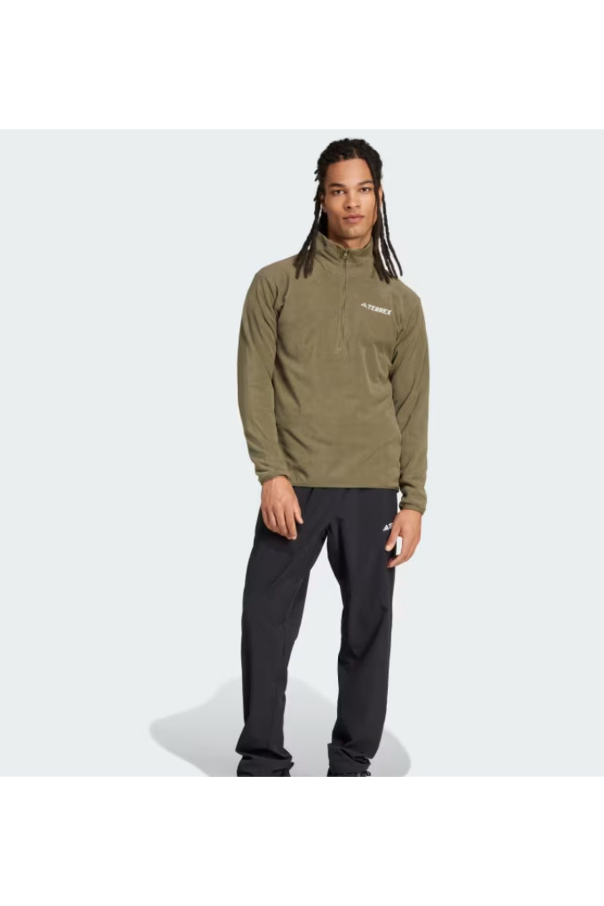 adidas-Multi Essentials 1/2 Zip Fleece Zipper Top Jp0784 4