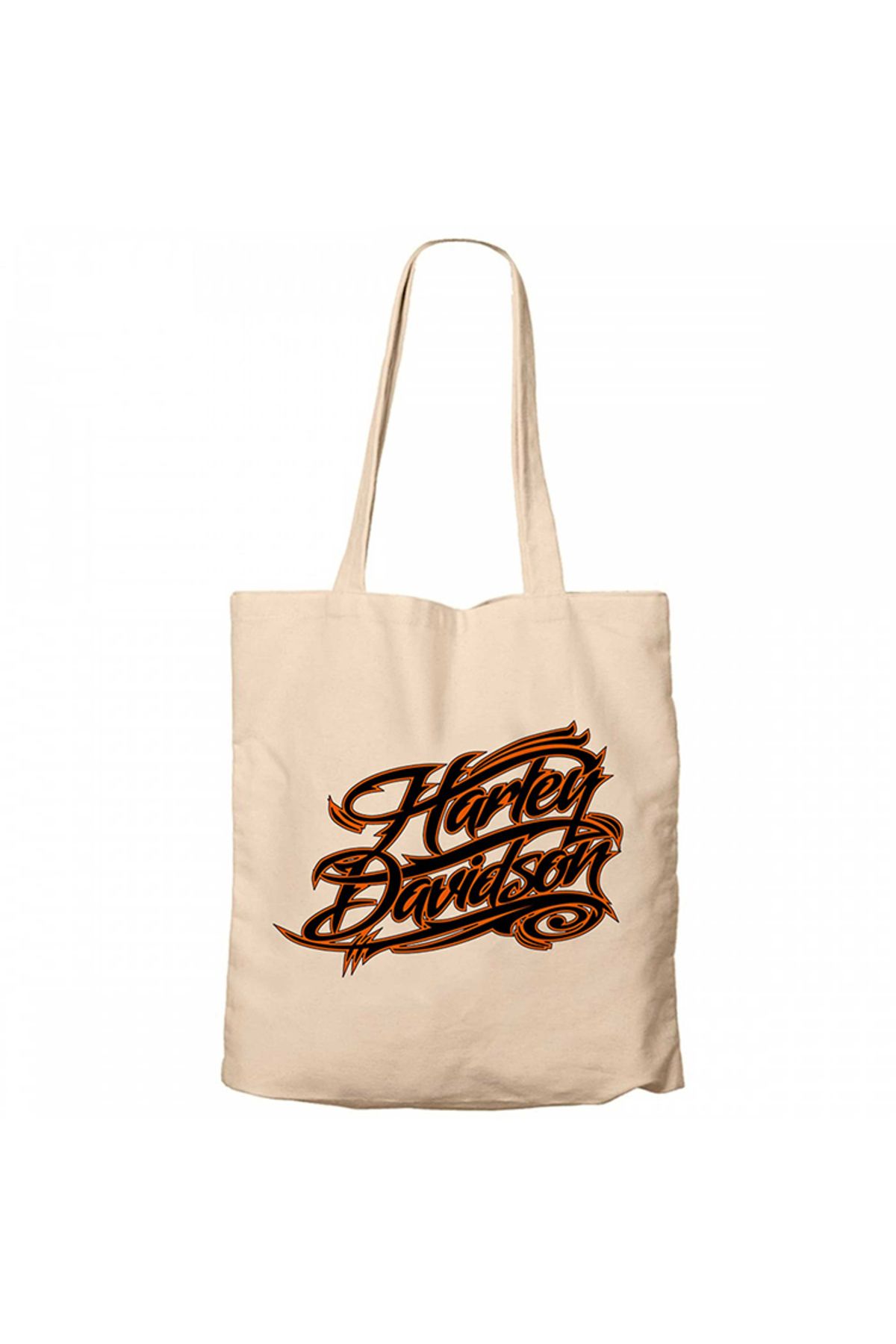 Z zepplin Harley Chopper Logo 2 Krem Kanvas Bez Çanta