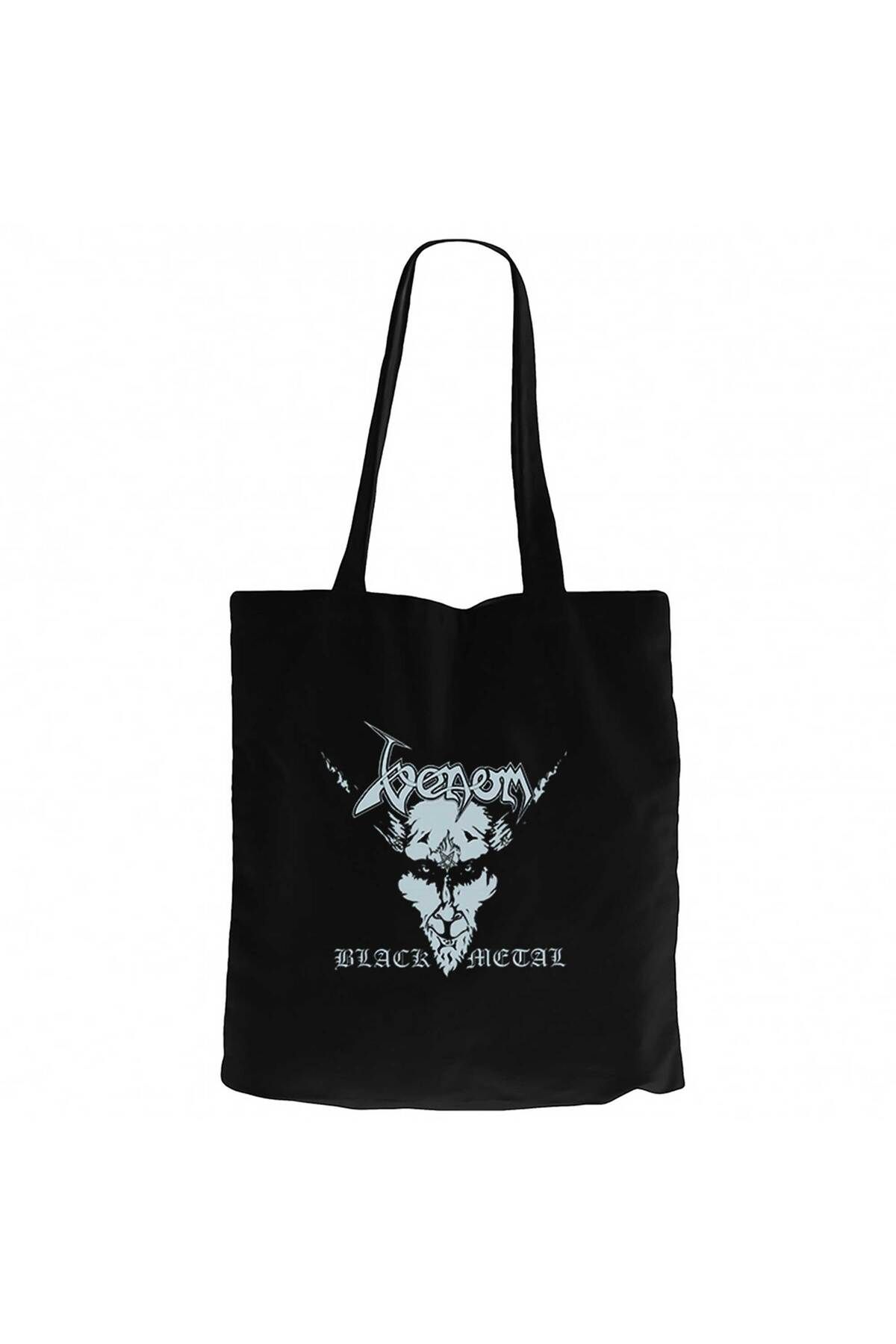 Z zepplin Venom Black Metal Silver Siyah Kanvas Bez Çanta