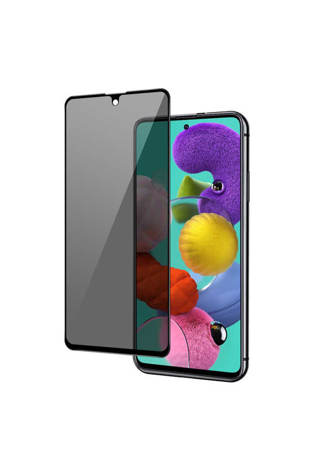 szr store Galaxy A72 Uyumlu Zore New 5D Privacy Temperli Ekran Koruyucu