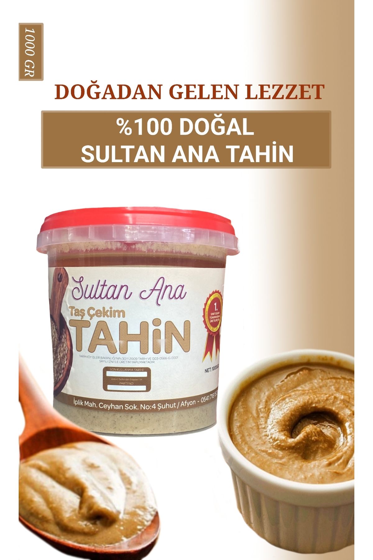 SULTAN ANA ORGANİK TAHİN 1000 GR ( YERLİ SUSAM )