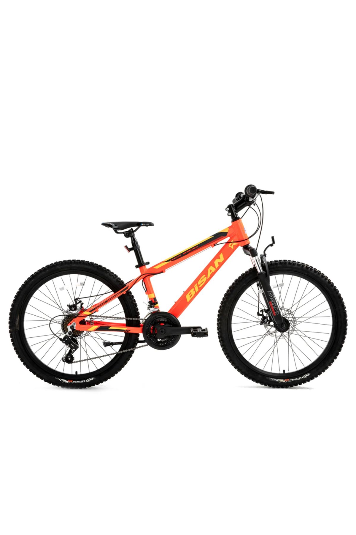 Bisan KDX 2900 Disk Fren 24 Jant 32 Cm Kadro 21 Shimano Vites Çocuk Bisikleti - Neon Turuncu