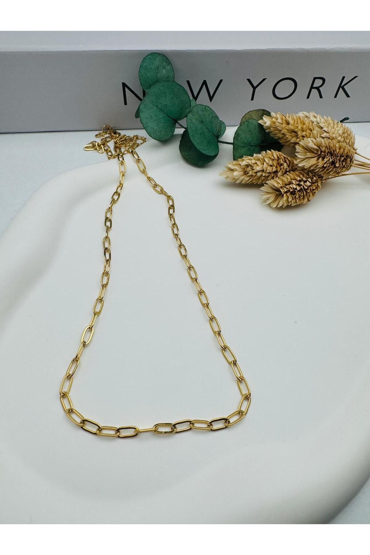 HEDİYELANDY Çelik Kolye (60Cm) (Gold) 0106304