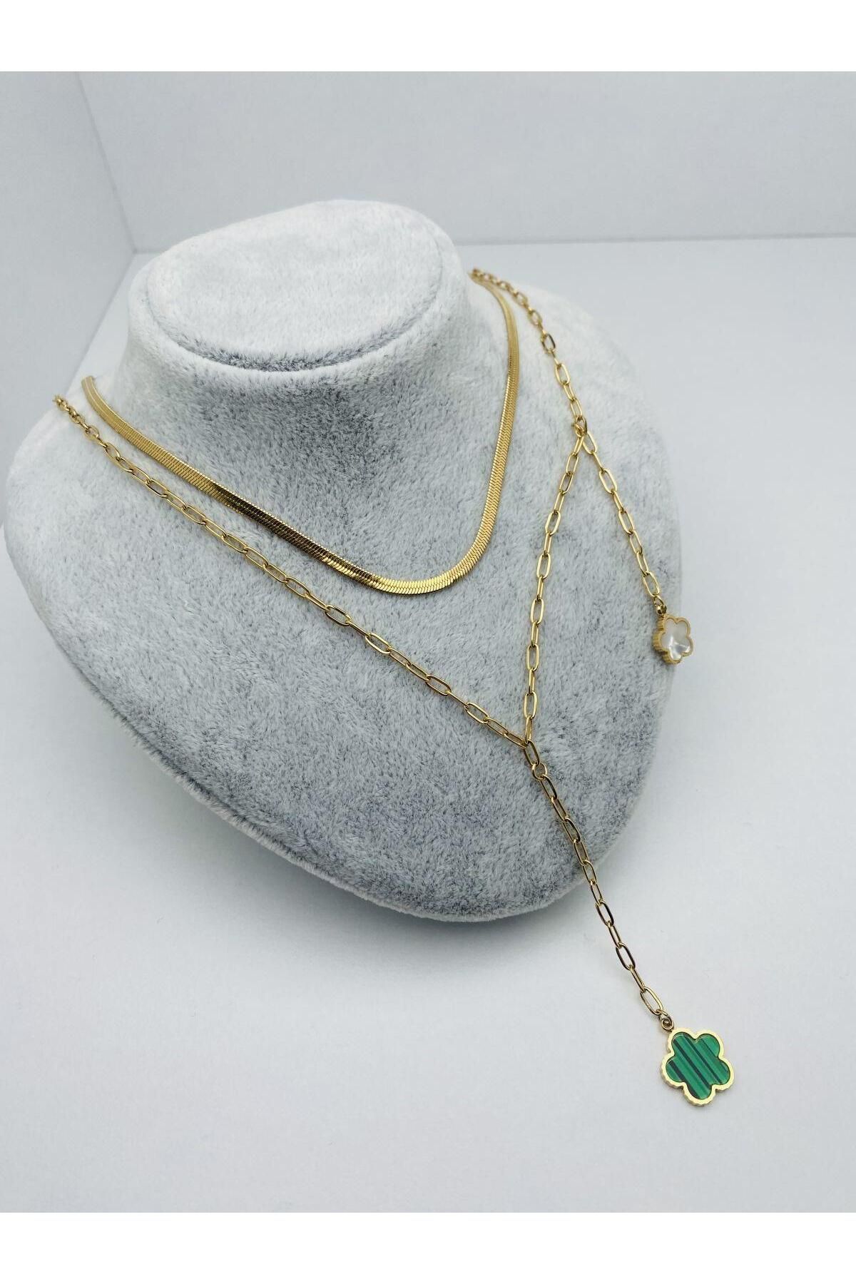 Pİ GLOBAL İtalyan Zincir Van Cleef Kolye (GOLD) 010611