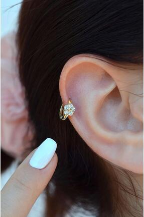 Sacce Scarves&Accessories Zirkon Taşlı Çiçek Helix Piercing Tragus Çiçekli Kı...