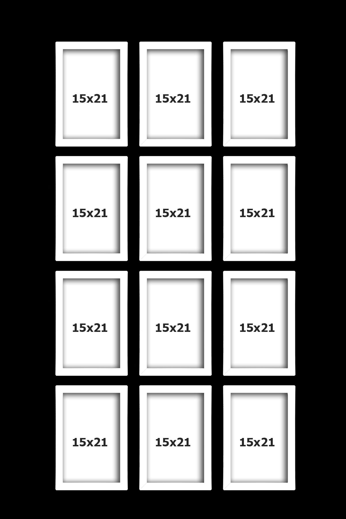 Bytwo-12 Pieces 15X21 Frame - White Frame - Mdf Pvc Multi Frame - A5 Frame 7