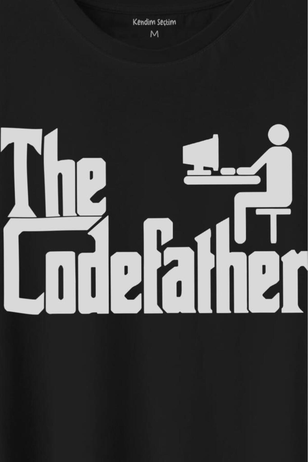 Kendim Seçtim-Tricou imprimat The Codefather Godfather Computer Code Pirate Hacker Software Developer Tricou unisex 2